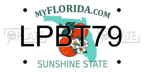LPBT79 Florida License Plate