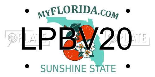 LPBV20 Florida License Plate