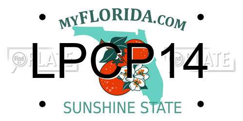 LPCP14 Florida License Plate