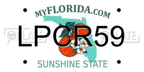 LPCR59 Florida License Plate