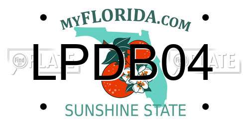 LPDB04 Florida License Plate
