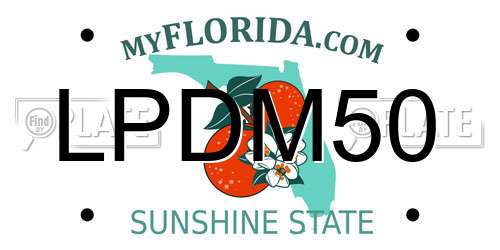 LPDM50 Florida License Plate