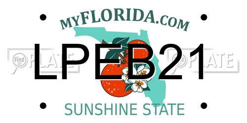 LPEB21 Florida License Plate