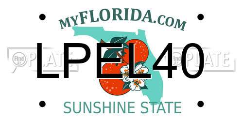 LPEL40 Florida License Plate