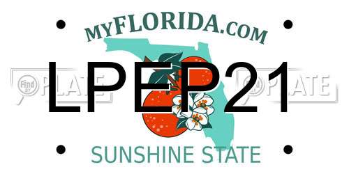LPEP21 Florida License Plate