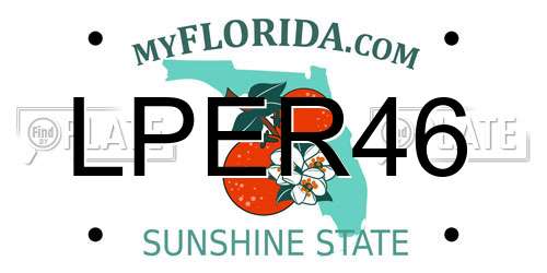 LPER46 Florida License Plate