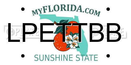 LPETTBB Florida License Plate
