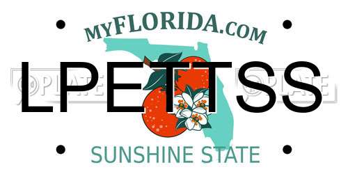 LPETTSS Florida License Plate