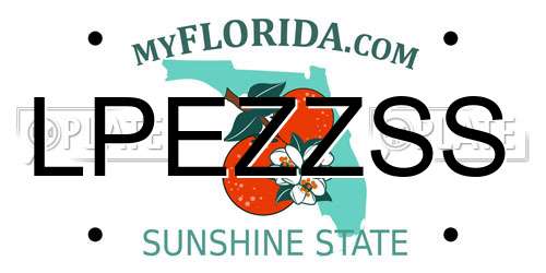 LPEZZSS Florida License Plate
