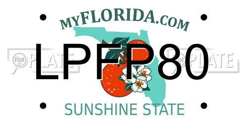 LPFP80 Florida License Plate