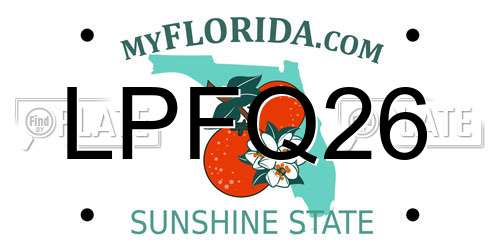 LPFQ26 Florida License Plate