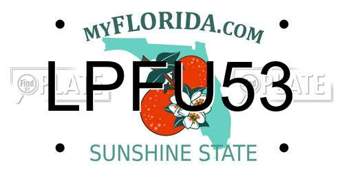 LPFU53 Florida License Plate