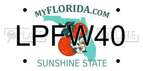 LPFW40 Florida License Plate