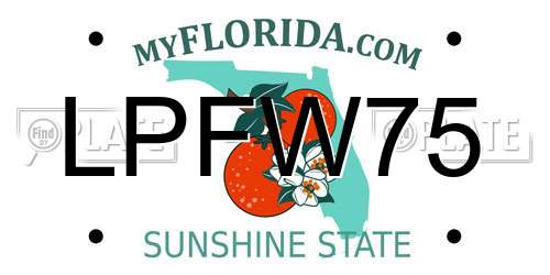 LPFW75 Florida License Plate