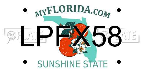 LPFX58 Florida License Plate