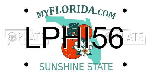 LPHI56 Florida License Plate
