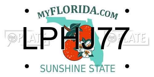 LPHJ77 Florida License Plate