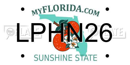 LPHN26 Florida License Plate