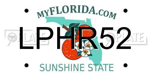 LPHR52 Florida License Plate