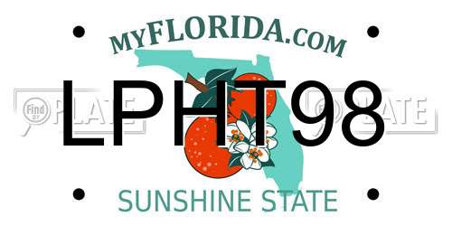 LPHT98 Florida License Plate