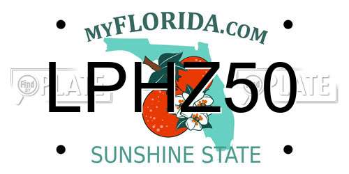 LPHZ50 Florida License Plate