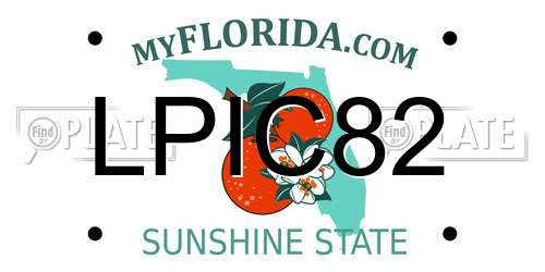 LPIC82 Florida License Plate