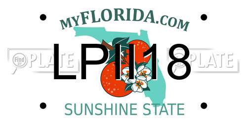 LPII18 Florida License Plate