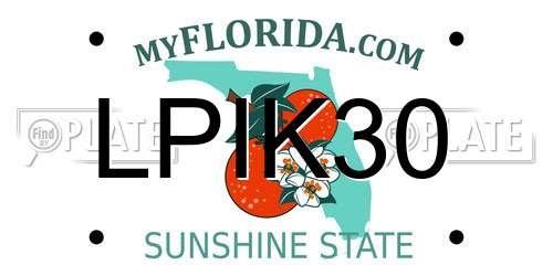 LPIK30 Florida License Plate