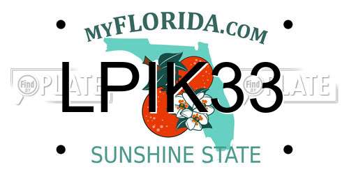 LPIK33 Florida License Plate
