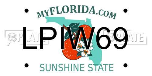 LPIW69 Florida License Plate