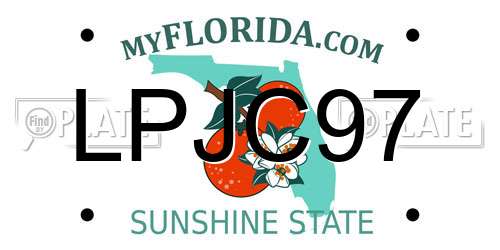 LPJC97 Florida License Plate