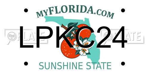 LPKC24 Florida License Plate