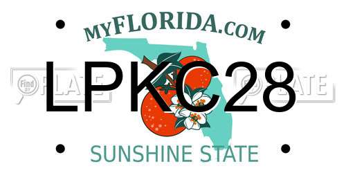 LPKC28 Florida License Plate
