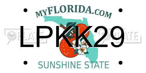 LPKK29 Florida License Plate