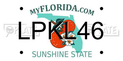 LPKL46 Florida License Plate