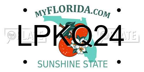LPKQ24 Florida License Plate