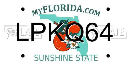 LPKQ64 Florida License Plate