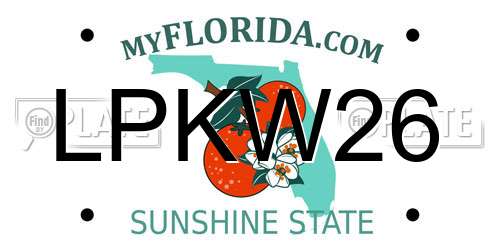 LPKW26 Florida License Plate