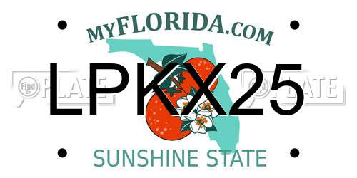 LPKX25 Florida License Plate