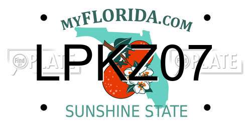 LPKZ07 Florida License Plate