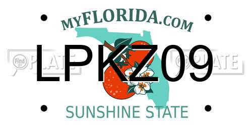 LPKZ09 Florida License Plate