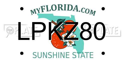 LPKZ80 Florida License Plate