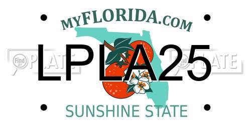 LPLA25 Florida License Plate