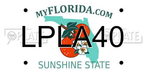 LPLA40 Florida License Plate