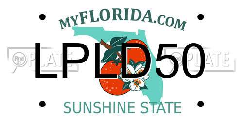 LPLD50 Florida License Plate