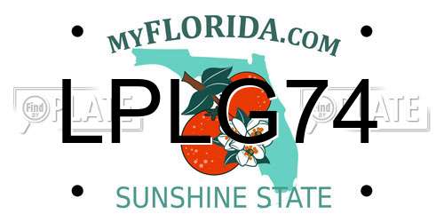 LPLG74 Florida License Plate