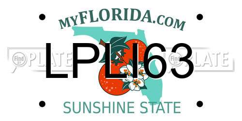 LPLI63 Florida License Plate