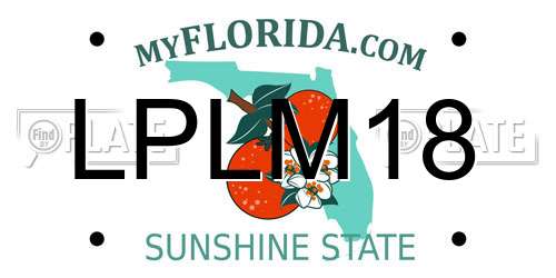 LPLM18 Florida License Plate