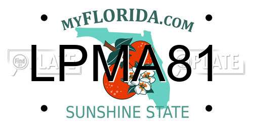 LPMA81 Florida License Plate