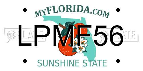 LPMF56 Florida License Plate